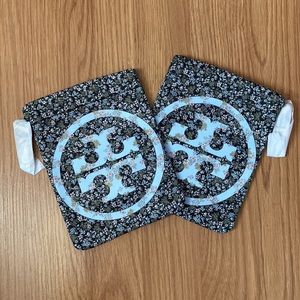 ❤️ Tory Burch Floral Logo Nylon Pouch Bundle New